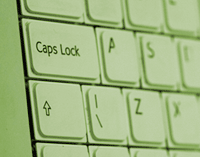 Caps lock and shift keys