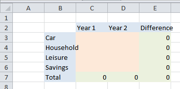 Excel spreadsheet example with of template
