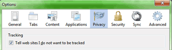 Firefox "Do Not Track" Control